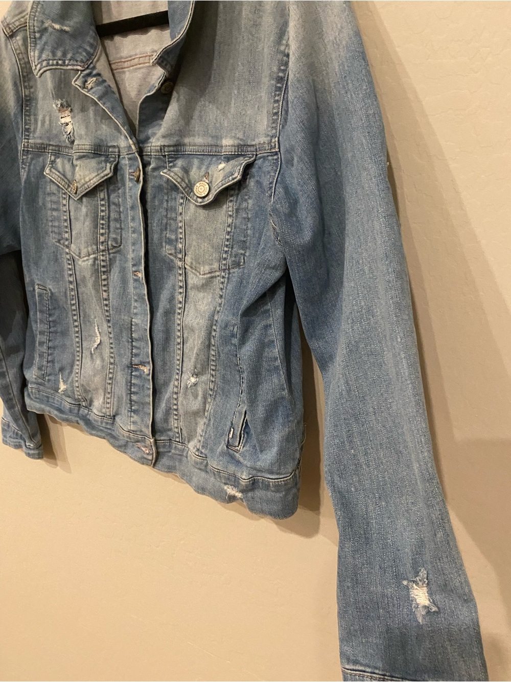 Enjean Denim Trucker Jacket Sz Large - Picture 6 of 14